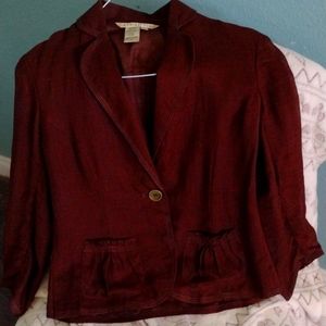 Max studio Linen jacket Brown size 6